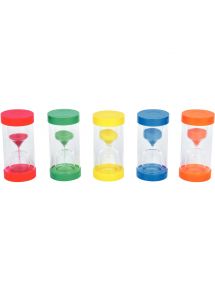 Set de 5 sabliers 15x7cm 30s-1min-3min-5min-10min