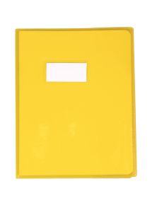 Protège-cahier en PVC 22/100ème, pour format 17x22 cm, jaune