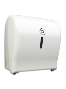 Distributeur Autocut blanc pour essuie-mains en rouleau