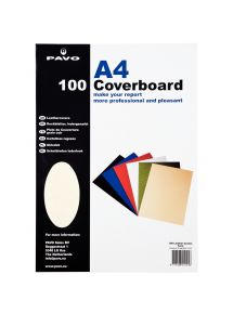 Plat de couverture grain cuir, format 21x29,7cm, ivoire, boîte de 100
