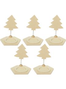 Lot de 5 bougeoirs sapin à ressort