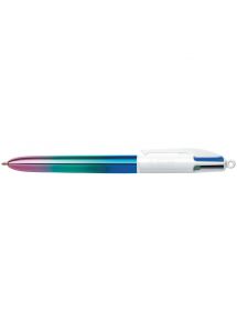 Stylo bille 4 Couleurs Gradient rose clair