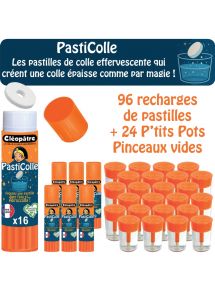 6 STICK PASTI COLLE  x 16 + 24 POTS VIDE