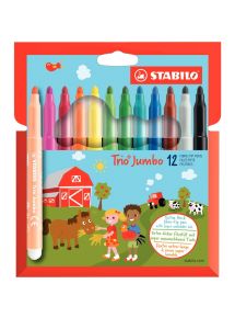 Étui de 12 feutres Trio Jumbo assortis
