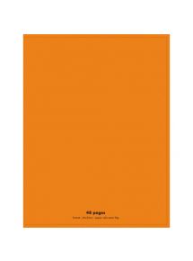 Cahier polypro 24x32cm, 48p, grands carreaux, orange
