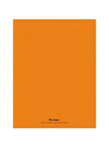 Cahier polypro 24x32cm, 48p, grands carreaux, orange