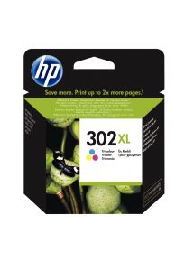 HP 302XL cartouche d'encre trois couleurs grande capacité authentique (F6U67AE)
