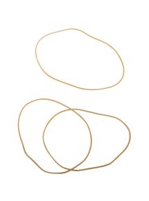 Bracelet caoutchouc étroit blond standard 120x1,8mm, boîte de 100g