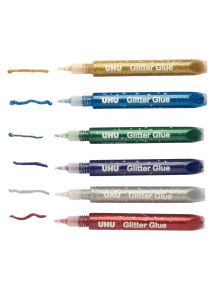 Blister de 6 tubes glitter de 10ml glue assorties