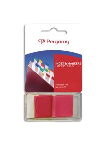 Marque-pages standard souple 2,5x4,3cm, distributeur de 50, rouge