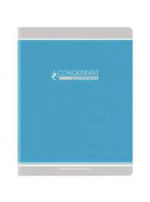 Cahier piqué 96 pages, 24x32 cm, seyès, papier 90g, bleu