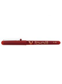 Stylo roller pointe métal V Ball 10, écriture large, rouge