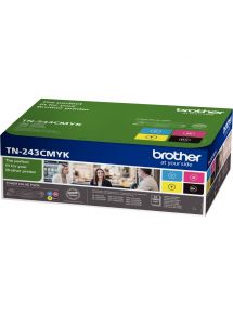Brother TN243CMYK pack de 4 toners laser noire, cyan, magenta et jaune authentique