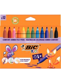 Etui de 12 feutres Confort Jumbo assortis