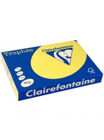 Papier Trophée A3 80g, jaune soleil, ramette de 500 feuilles