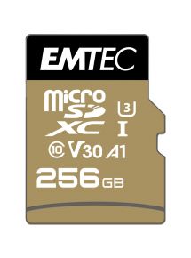 Carte mémoire micro SD Emtec UHS I U3 V30 Speedin Pro XC 256 GO