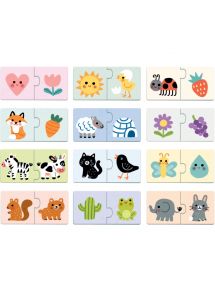 Boite de 12 puzzles duo, les couleurs