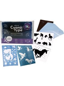 Kit pour tirage Cyanotype incluant 2 flacons de préparation, sur papier ou tissu