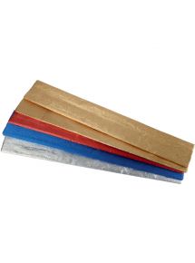 Papier crépon métallisé, format 2,5x0,5m paquet de 6 feuilles assorties