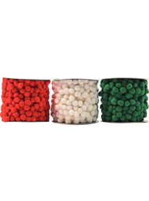 Pack de 3 bobines pompons 3mètres assortis