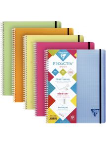 Cahier-trieur PROACTIV'BOOK LINICOLOR FRESH 160 pages perforées, format A4+, seyès
