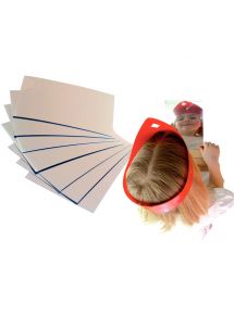 Lot de 8 miroirs en plastique, rectangulaires incassables dimensions : 14x20 cm