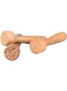 Boite de 12 tampons empreintes en bois