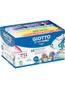 Feutre pour tissu Giotto, boîte de 48, coloris assortis