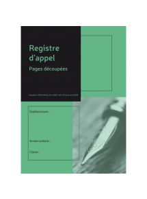 Registre d'appel avec découpe 21x29,7cm, 24 pages