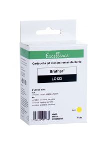 Cartouche jet d'encre jaune compatible Brother CUPCAKE (LC123Y)