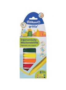 Etui de 8 crayons cire triangulaire Griffix