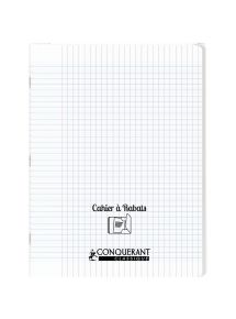 Cahier polypro avec rabat 24x32cm, 96p, grands carreaux, incolore