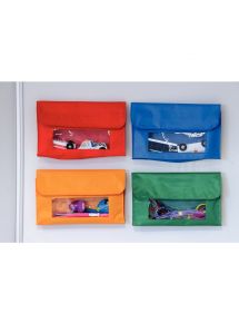 Lot de 4 pochettes magnétiques 23x14cm coloris ass