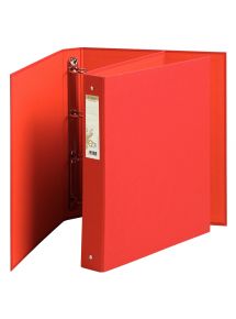 Classeur 4 anneaux rembordé papier recyclé FOREVER, format A4, dos 4 cm, rouge