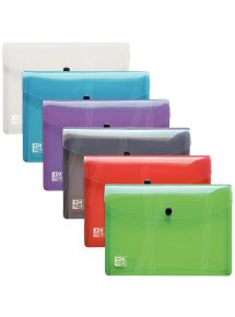 Paquet de 5 enveloppes extensibles à pression en polypropylène HAWAÏ pour format A4