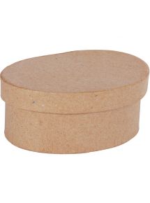 Lot de 10 boîtes en carton brun forme ovale 8,5x6x4