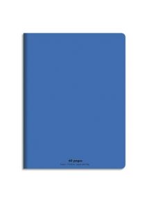 Cahier polypro 17x22cm, 60p, grands carreaux, bleu
