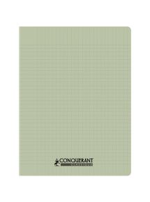Cahier polypro 24x32cm, 96p, grands carreaux, vert clair