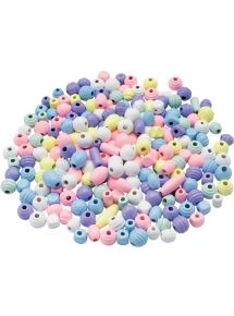 Sachet de 500 perles en bois assorties