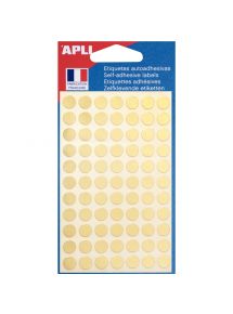 Sachet de 308 pastilles adhésives diamètre 8 mm or