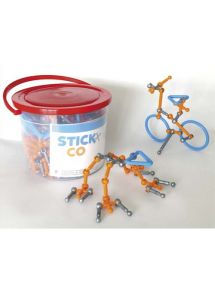 Jeu éducatif de construction Stick and Co 350 pièces assorties dans un seau