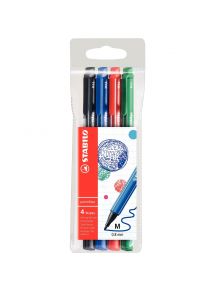 Stylo feutre Point Max tracé moyen 0,8mm, pochette de 4, couleur standard