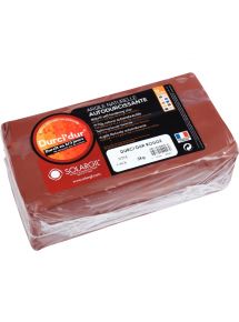 Pain de 5 kg argile naturelle à modeler durci dur coloris rouge