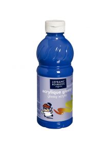 Peinture acrylique Glossy, flacon de 500ml, bleu primaire