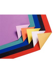 Paquet de 25 feuilles Cartoline bicolore 50x65 cm assortiS