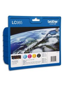 Cartouche Brother jet d'encre LC985VALBP, multipack noir et couleurs