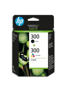 Cartouche jet d'encre HP 300, multipack noir et couleurs