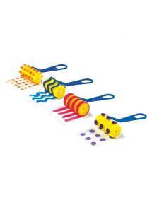 Sachet de 12 rouleaux à tracer fantaisie, 70 mm. 4 empreintes assorties