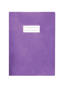 Paquet de 10 protège-cahiers grands rabats en PVC 22/100ème, pour format 17x22 cm, violet
