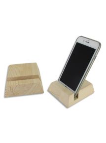 Support téléphone en bois à décorer, format 95x80x25mm